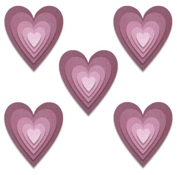 Sizzix Tim Holtz Thinlits - Stacked Tiles, Hearts